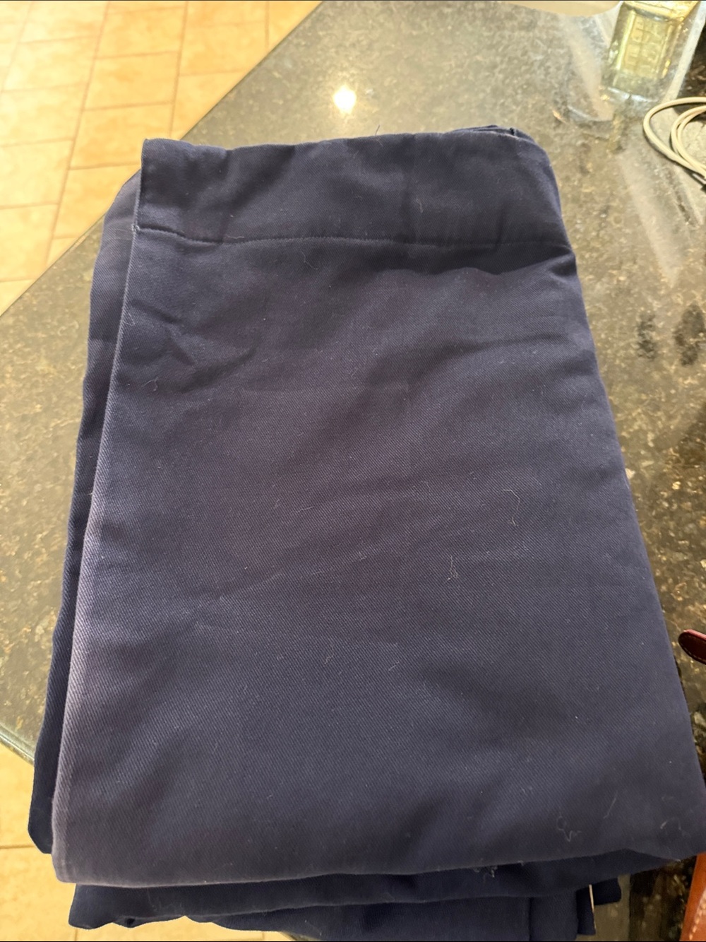 Two Pottery Barn Kids Quincy Cotton Canvas Blackout Curtains in Navy 44x96 - Picture 7 of 7